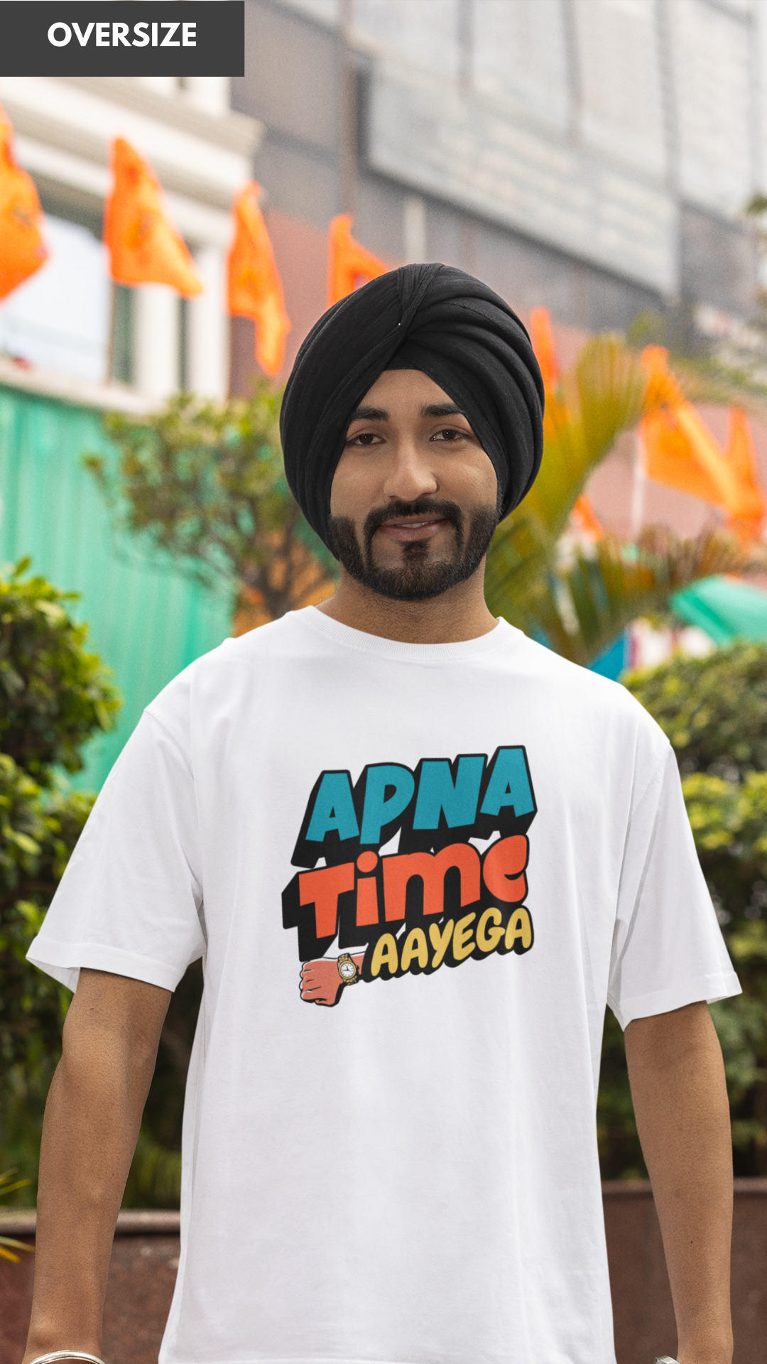 Apna Time Ayega Oversized T-shirt for Men