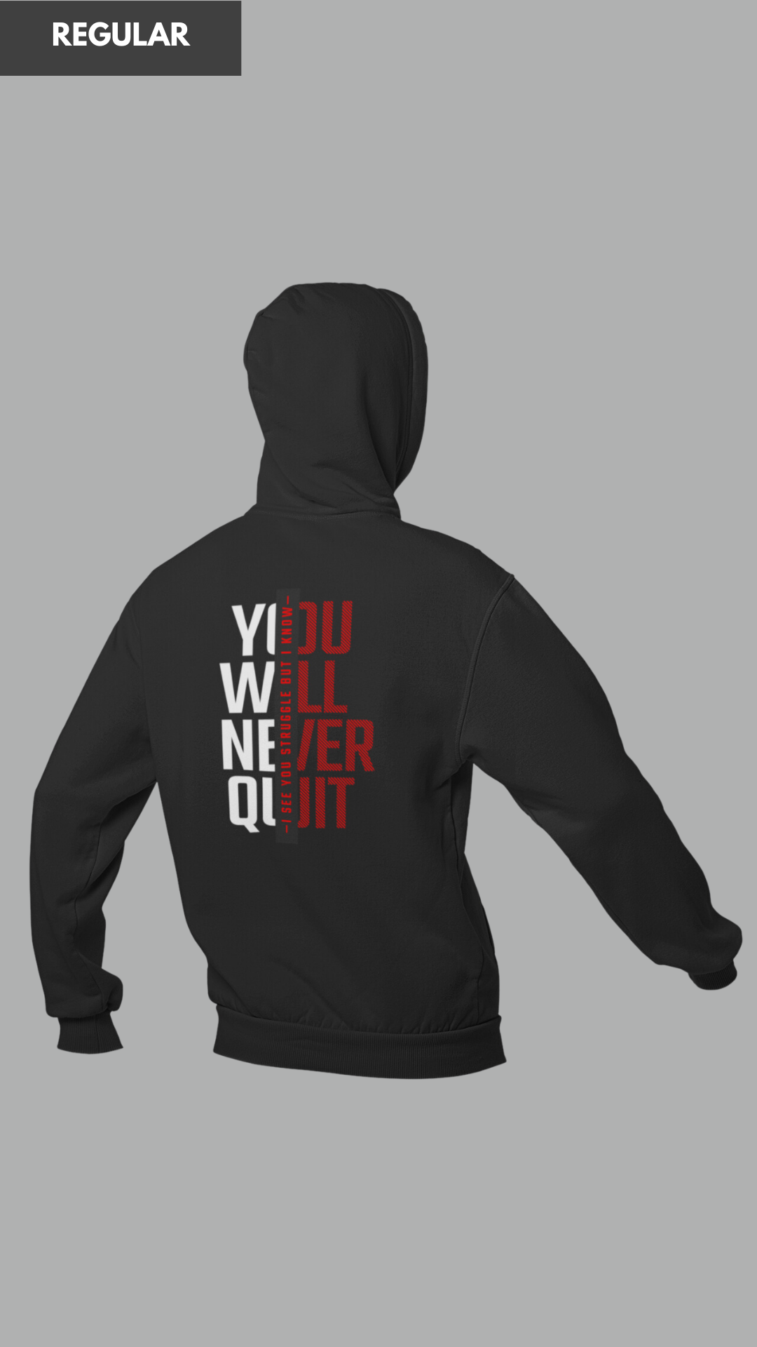 Never quit unisex heavyweight zipped hoodie