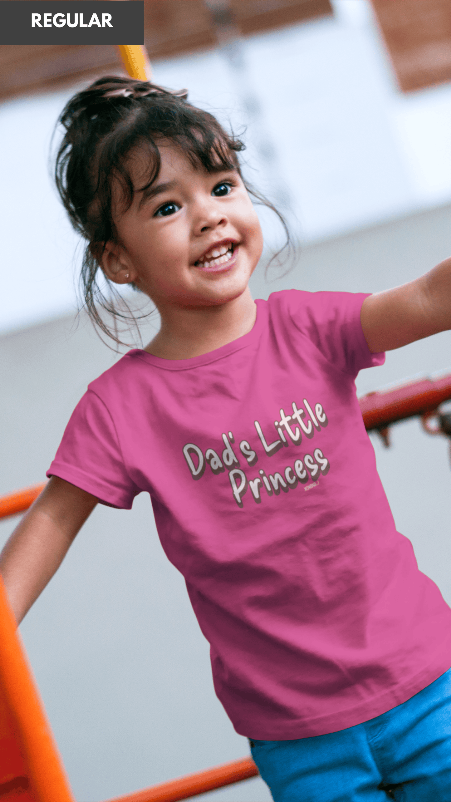 Dad's little princess girl's t-shirt