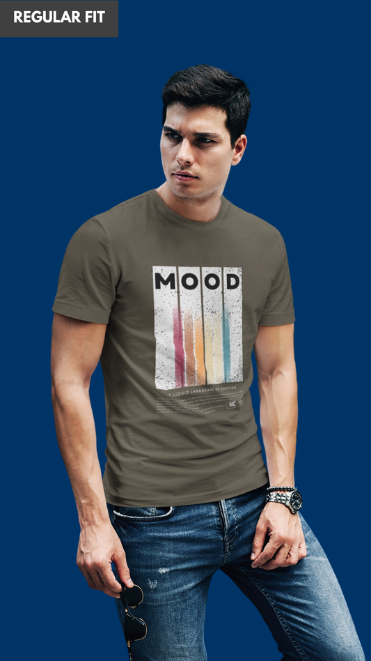 Mood olive green tshirt for men