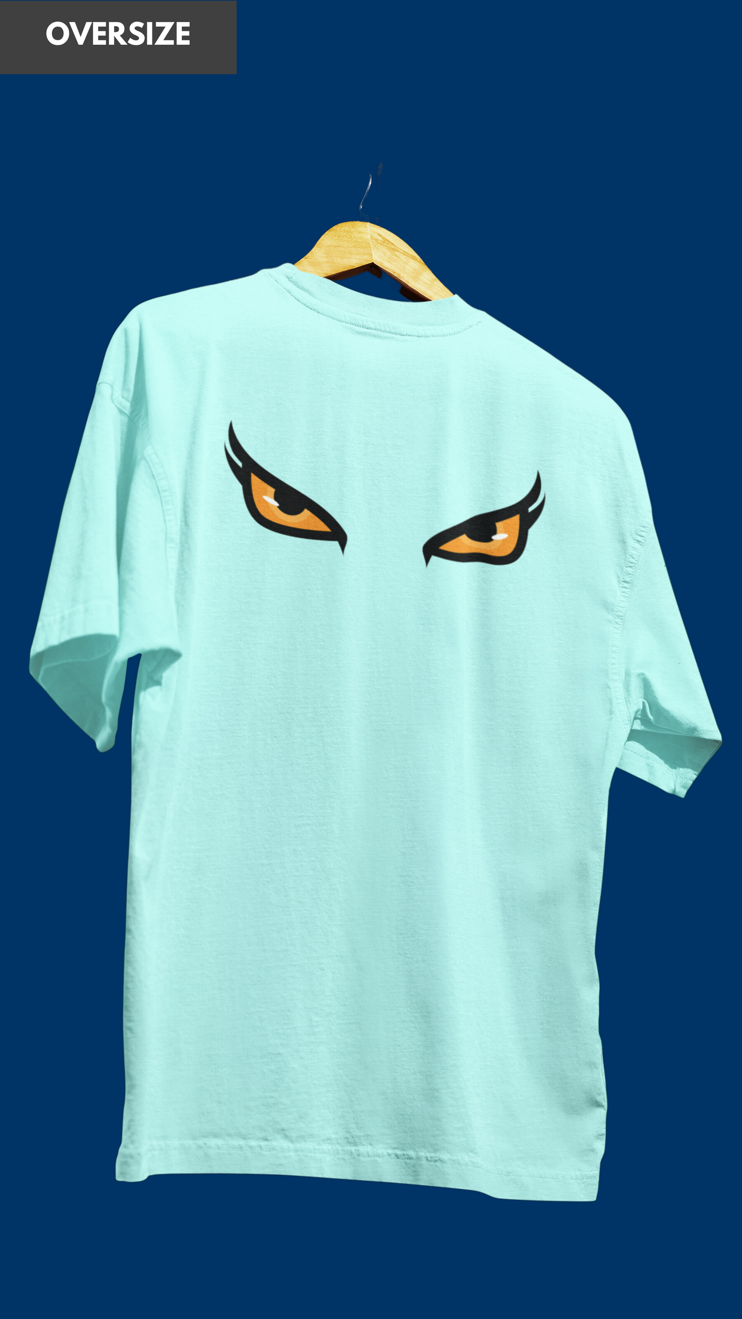 Wild eyes oversized unisex mint tshirt