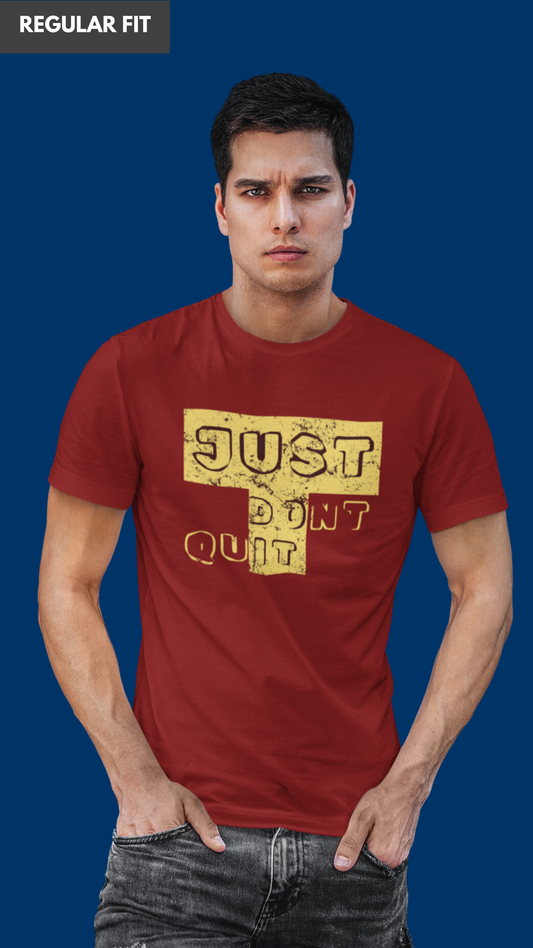 Just do it maroon tshirt for men