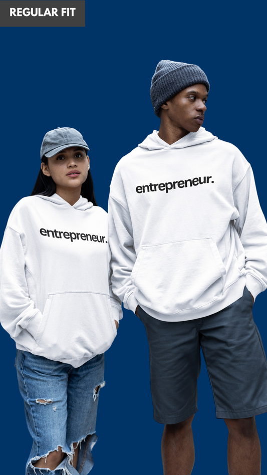 Entrepreneur unisex hooded sweatshirt white