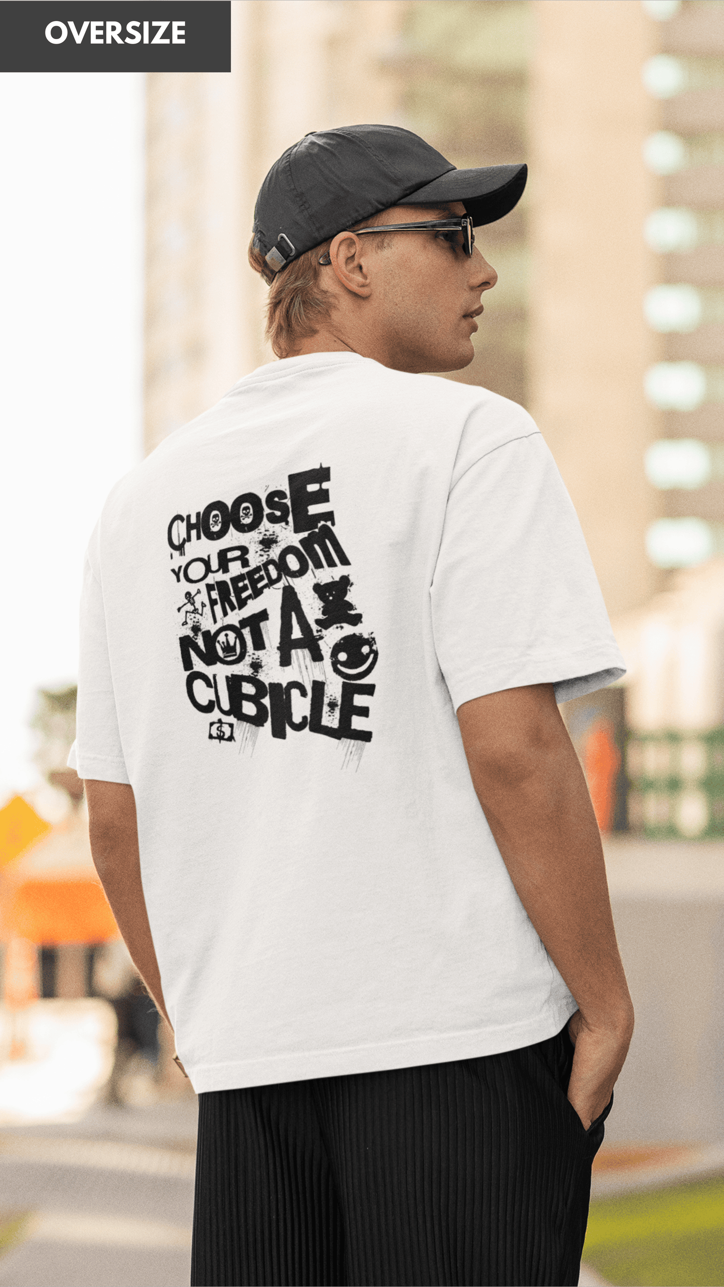 Choose freedom oversized t-shirt for men